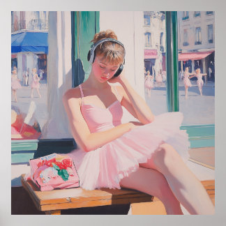 Poster Moments de Ballerina Dreamy : Soft Pastel Ballet A