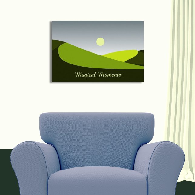 Poster Moments magiques, Green Rolling Hills Paysage (Magical Moments, Green Rolling Hills Landscape Poster)