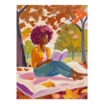 Moments paisibles : Une femme afro dans la nature