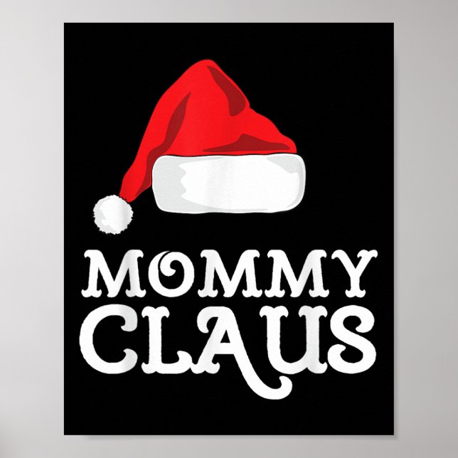 Poster Mommy Claus Christmas Santa's Hat Pajama Family Xm (Devant)