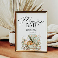 Momosa Bar Fall Little Baby shower Citrouille