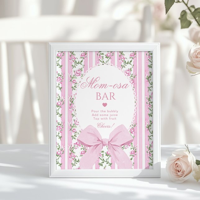 Poster Momosa bar Pink Bow Love Shack Baby (Créateur téléchargé)