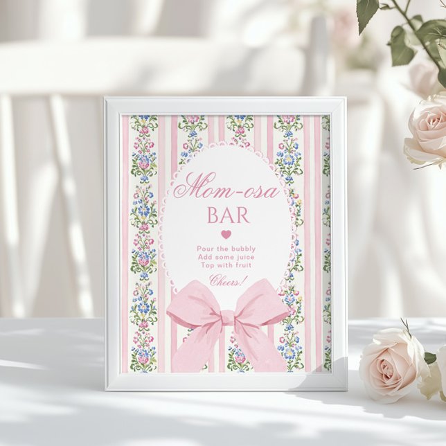Poster Momosa bar Pink Bow Love Shack Baby (Créateur téléchargé)