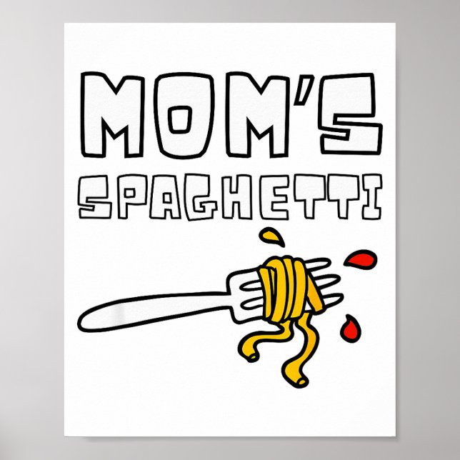 Poster Mom's Spaghetti Funny Toddler Kids  (Devant)