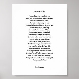 POSTER MON AFFICHAGE DE VOW