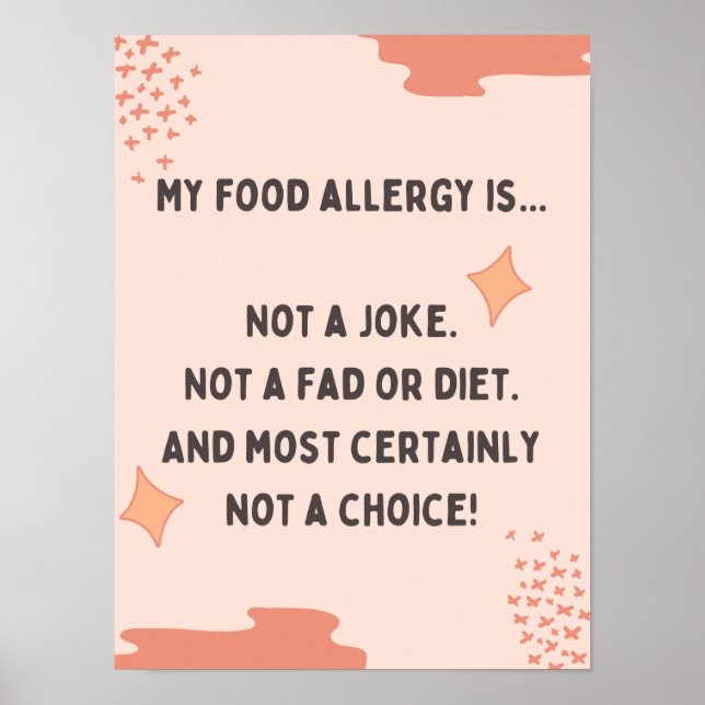 Poster Mon Allergie N'Est Pas Une Blague (Devant)