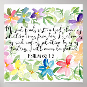 Poster Mon âme trouve le repos en Dieu seule