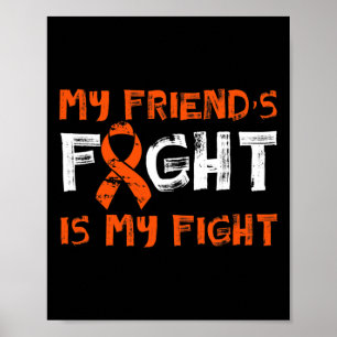 Poster Mon ami combat mon combat Cancer du Sang Leucémie 