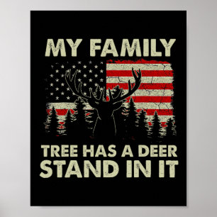 Poster Mon Arbre Familial A Un Deer Stand Dans Il Chasse