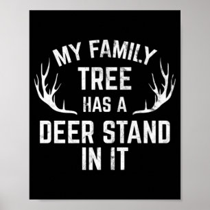 Poster Mon Arbre Familial A Un Deer Stand Dans La Chasse