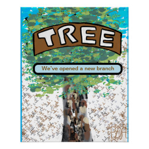 Poster Mon arbre, rapide et solide, serrer un arbre