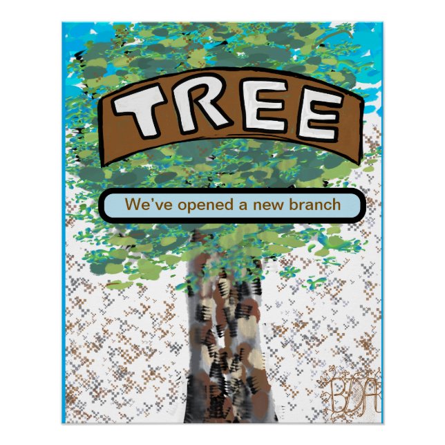 Poster Mon arbre, rapide et solide, serrer un arbre (Devant)