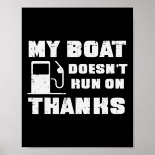 Poster Mon bateau ne fonctionne pas grâce Funny Casquette