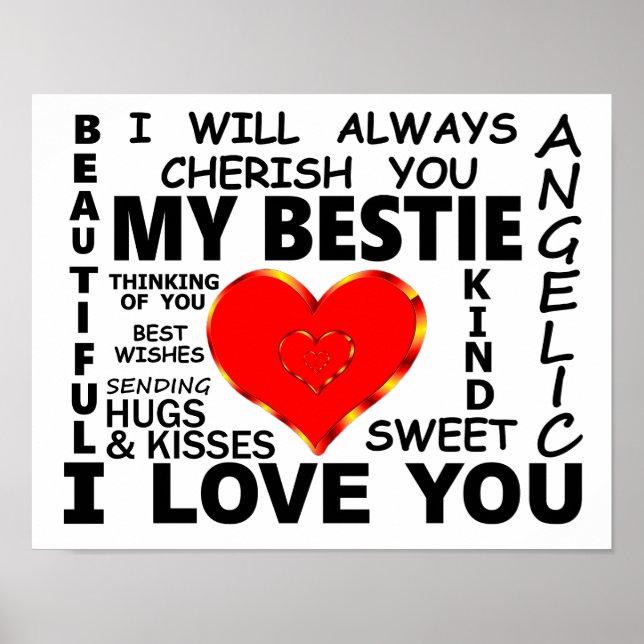 Poster Mon Bestie Je T'Aime (Devant)