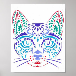 Poster mon chat en dessins pochoirs