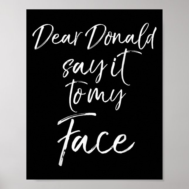 Poster Mon Cher Donald Le Dit À Mon Visage Kamala Harris  (Devant)