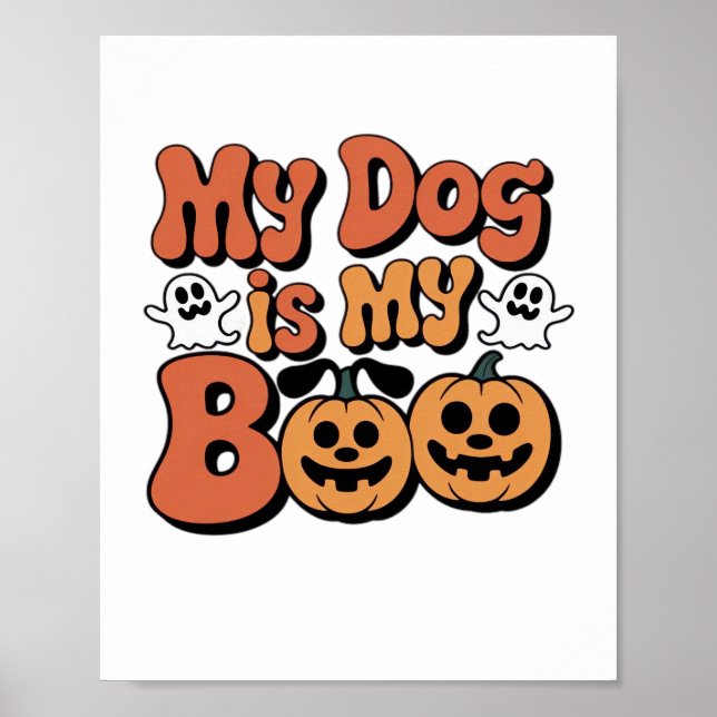 Poster Mon Chien Est Mon Bois, Professeur, Amusant Drôle  (Devant)