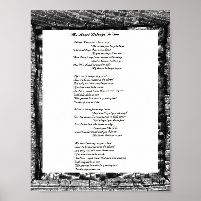 Poster Mon Coeur Vous Appartient (Devant)