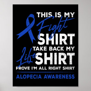 Poster Mon combat Alopecia Sensibilisation Aa Ribbon Warr