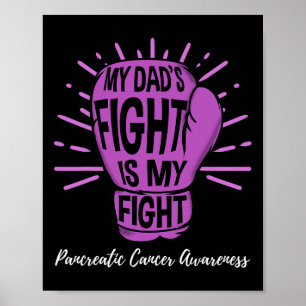 Poster Mon combat de papes est mon combat de cancer pancr
