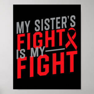 Poster Mon combat de soeur est ma lutte contre le cancer 
