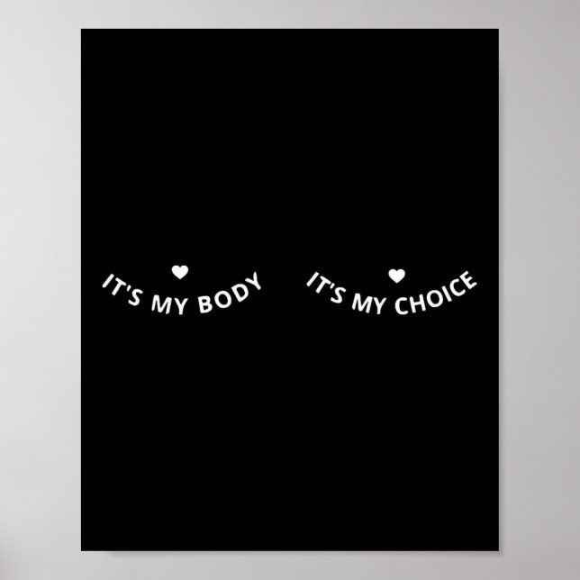 Poster Mon Corps C'Est Mon Choix Feminisme Féministe Femi (Devant)