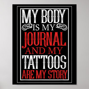 Poster Mon Corps Est Mon Journal Tattoo Artiste Lover Cad