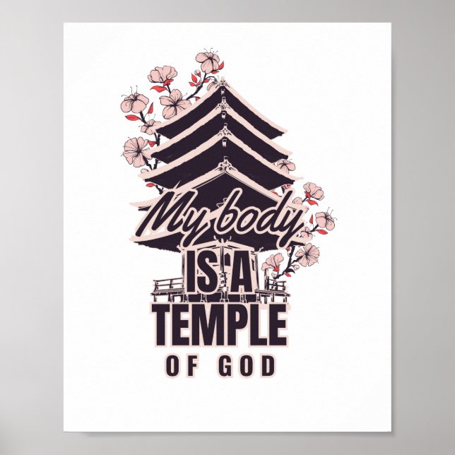 Poster Mon corps est un temple de Dieu (Devant)