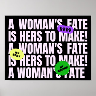Poster Mon corps Mon choix féministe