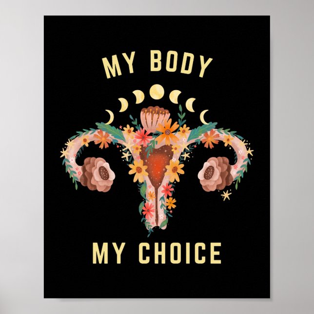 Poster Mon corps Mon choix Féministe (Devant)