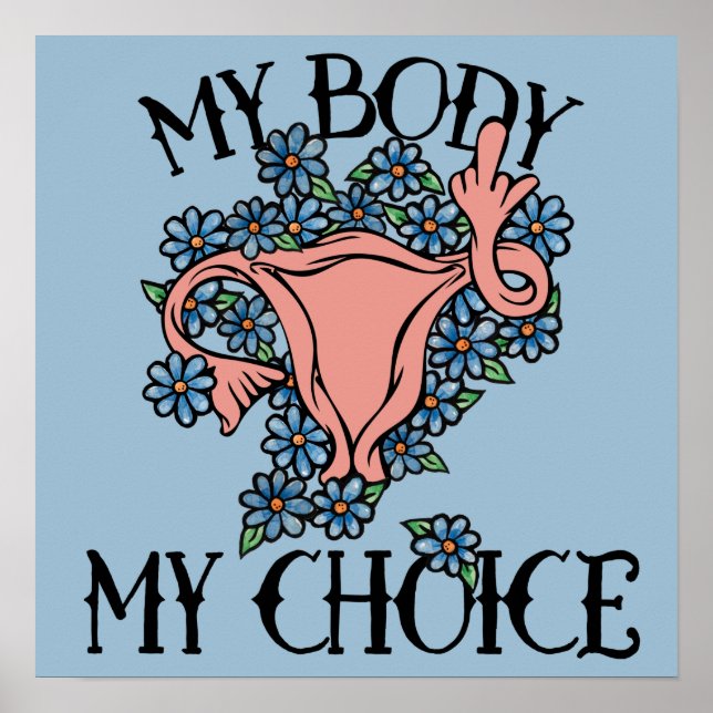 Poster Mon corps Mon choix Féministe Pro-choix (Devant)
