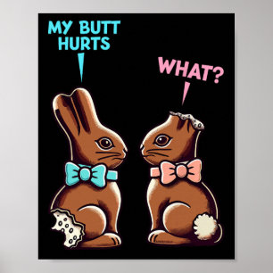 Poster Mon cul me fait mal Quel lapin de Pâques en chocol
