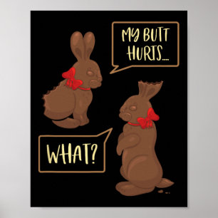 Poster Mon cul me fait mal Quel lapin de Pâques en chocol