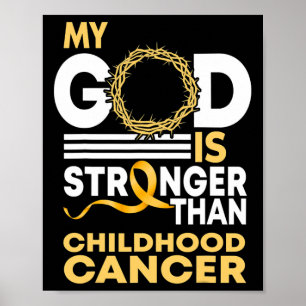 Poster Mon Dieu Est Plus Fort Que Le Cancer De L'Enfance
