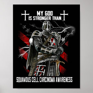 Poster Mon Dieu Est Plus Fort Que Le Carcinome Cellulaire