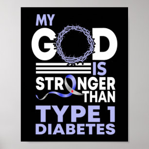 Poster Mon Dieu Est Plus Fort Que Le Type 1 Sensibilisati