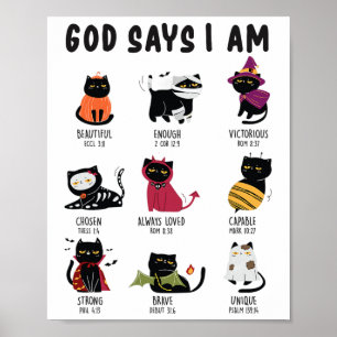 Poster Mon Dieu Maître Dit Que Je Suis Amoureux des chats