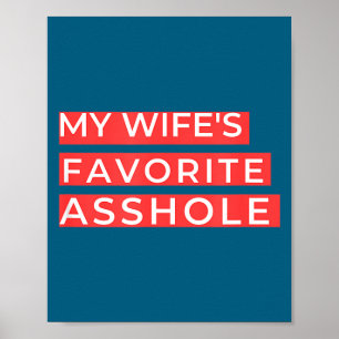 Poster Mon épouse favorite valentine drôle conjoint mari