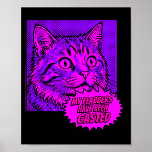 Poster Mon estomac a été gâté drôle pop art chat mem