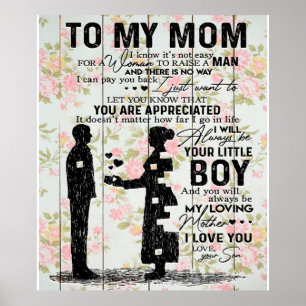 Poster Mon Fils À Maman Cadeau Pour Maman, Maman Idée Cad