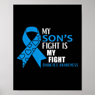 Poster Mon Fils Combattre Est Mon Combattre Le Diabète Ty