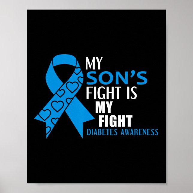 Poster Mon Fils Combattre Est Mon Combattre Le Diabète Ty (Devant)