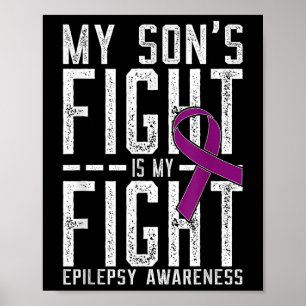 Poster Mon Fils Combattre Est Mon Combattre L'Épilepsie C