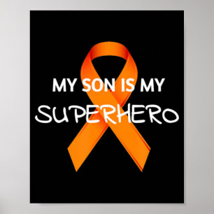 POSTER MON FILS EST MON SUPERHERO LEUKEMIA MOIS DE SENSIB