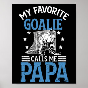 Poster Mon gardien de but de hockey sur glace préféré Pap