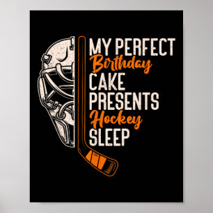 Poster Mon gâteau d'anniversaire parfait présente le hock