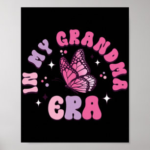 Poster Mon grand-mère Era drôle Papillon Super Rétro Mère