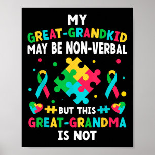 Poster Mon grand-petit-enfant l'autisme grand grand grand