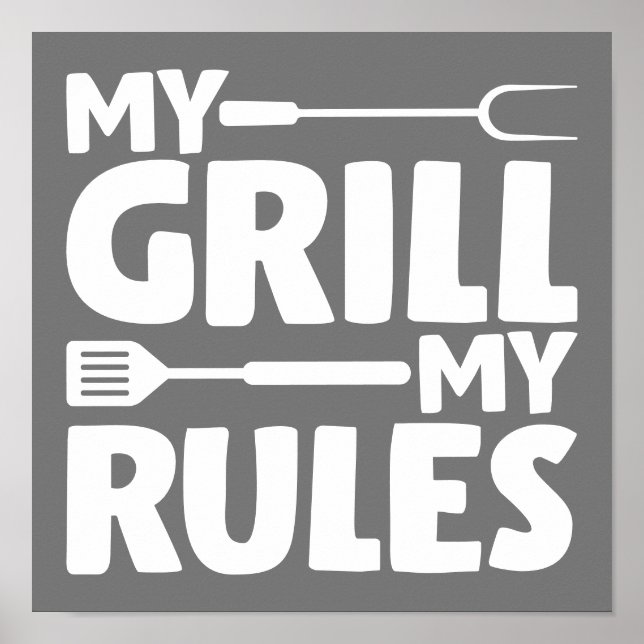 Poster Mon Grill Mes règles (Devant)