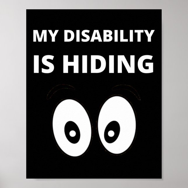 Poster Mon handicap cache la sensibilisation aux incapaci (Devant)